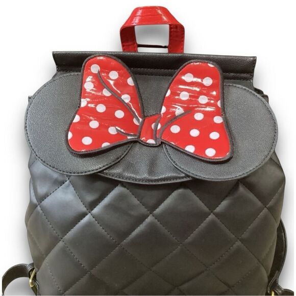 Dani by Danielle Nicole Disney Minnie Mouse Black Quilted Backpack - Picture 11 of 11